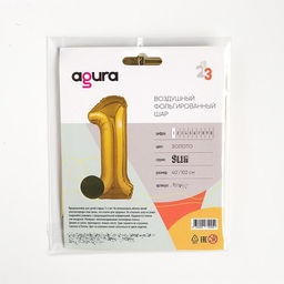 Воздушный шар фольгированный 40" Цифра 1