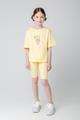 Crockid _ КР 400546/бледно-желтый,летние цветы к395 бриджи для дев  фото 3