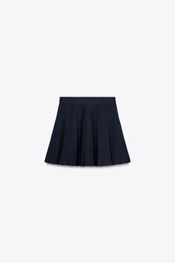 BOX PLEAT KNIT MINI SKIRT - Zara фото 4