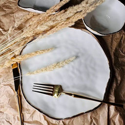 Набор из 6 тарелок 23х2,5см ОФЕЛИЯ в под.уп. Фарфор арт.142-004 /LENARDI/