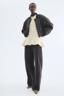 Top en punto pointelle con peplum - H&m фото 2