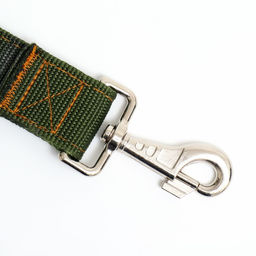 Поводок двухслойный с усиленным карабином, 3 м х 4 см, зелёный - Пижон фото 2