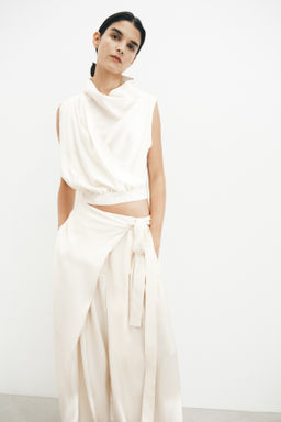 Top drapeado en mezcla de modal - H&m фото 3