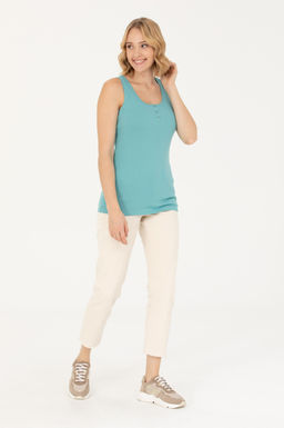 Женская мятная базовая футболка - U.s. polo assn фото 11