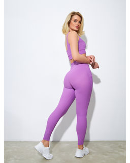 Леггинсы в рубчик PREMIUM сирень - Rowan фото 2