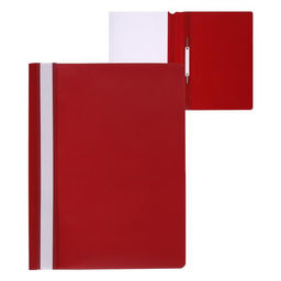 Цена за 50 шт. Папка-скоросшиватель Calligrata, А4, 120 мкм, малиновая, прозрачный верх