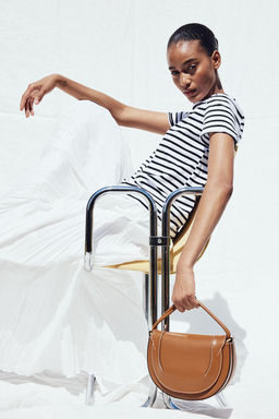 CANVAS STITCH DETAIL CROSSBODY BAG