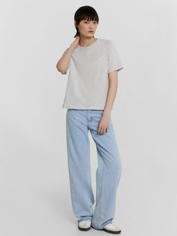 Футболка женская серая укороченная серый меланж 4306-А 112998 - Mark formelle фото 3