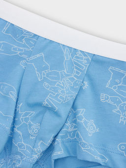 Цена за 2 штуки! Трусы для мальчиков боксеры голубые с принтом в виде роботов - Mark formelle фото 3