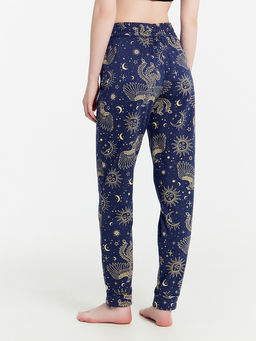 Брюки женские домашние синие с принтом звездное небо - Mark formelle фото 4