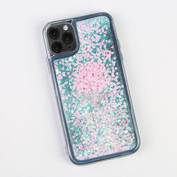 Чехол для телефона iPhone 11 PRO с блёстками внутри Flower, 7.14 14.4 см