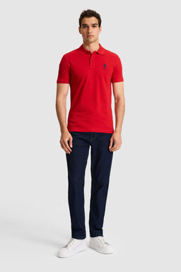 Erkek Slim Fit Polo Yaka K_rm_z_ Basic Ti__rt - U.s. polo assn фото 4