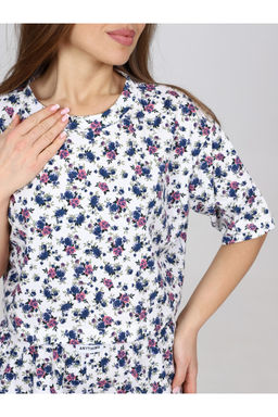 Пижама женская П-124.13 Цветы синий - Хороший трикотаж фото 8