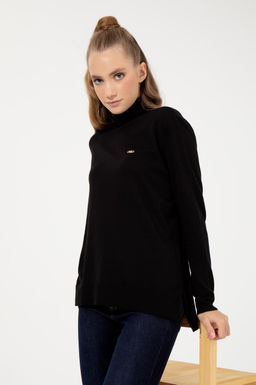 Kad_n Siyah Basic Kazak