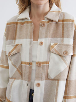 Ekose Oversize Kad?n Oduncu G?mlek Ceket