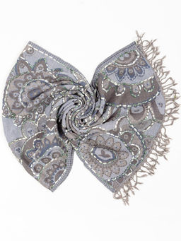 Палантин с вышивкой (шерсть вареная) в ассортименте № Тк906/48