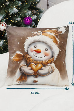 Наволочка декоративная новогодняя 2 шт 3D эффект велюр