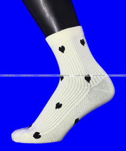 Цена за 10 пар. AMIGOBS носки женские цветные в рубчик с принтом Сердечки арт. 9503-2 фото 6