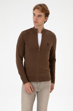 Erkek Slim Fit Kahverengi Triko H_rka