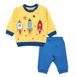 CRB wear/CWB 9865 Комплект ясельный (джемпер, брюки), желтый-синий/Ex.Cherubino
