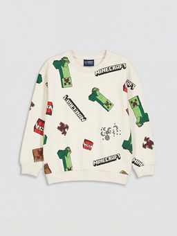 Minecraft Bask?l? Erkek ?ocuk Sweatshirt
