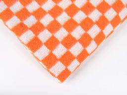 Одеяло байковое ОБ-200/1 100*140 "Клетка" цв. оранжевый (Шуя)