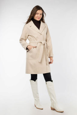 01-09695 Пальто женское демисезонное (пояс) - El podio фото 3