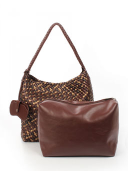 LACCOMA сумка СУ1053-0-мультицвет коричневый эко кожа хлопок фото 4