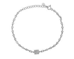 Браслет из серебра куб.циркон., ТФБ-CL1