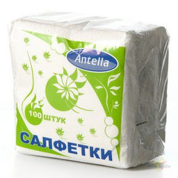 Салфетки бумажные "ANTELLA"/Verona 24*24, 100 шт, 1 сл Белые/Цветные арт. 70370, 77198