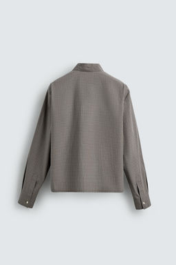 CAMISA BOXY FIT CUADROS / Marr?n / Topo - Zara фото 8