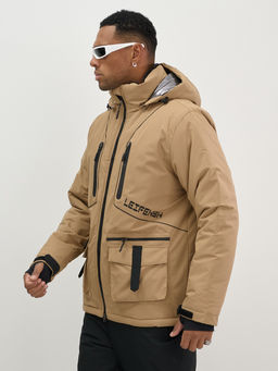 Горнолыжный костюм мужской зимний бежевого цвета 394B - Leifensh фото 14