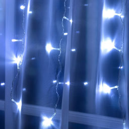 Гирлянда Занавес 1.5?1 м, IP20, прозрачная нить, 180 LED, свечение белое, 8 режимов, 220 В - Luazon lighting фото 2