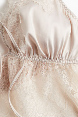 Bralette de saten con ribete de encaje - H&m фото 6