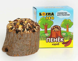 БОСПА ЭКО Пенёк дерев. с кэробом д/грызунов 80 г.