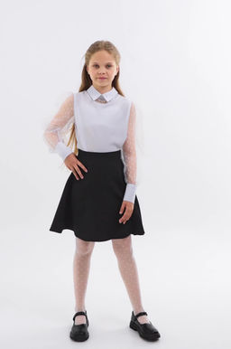 Нарядная блузка для девочки с длинным рукавом Happyfox