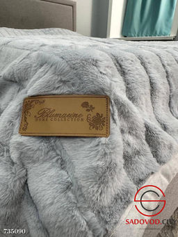 Меховой плед на кровать