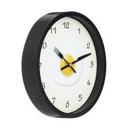 Часы настенные классические «Яичница», серия: Кухня, бесшумные, плавный ход, d=23 см