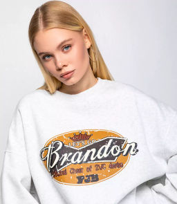 Свитшот #КТ3304, светло-серый меланж - Dommod фото 5