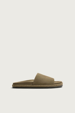 SANDALIA PIEL / Gris Topo