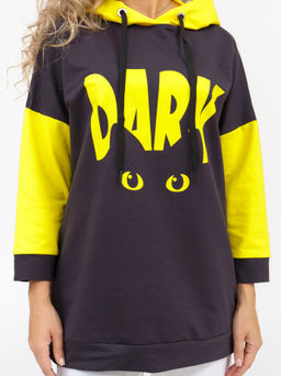 806 Худи "фуме/желтый"