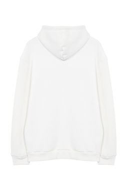 Ekru Oversize/Genis Kesim Yaz? Bask?l? Kapusonlu Sweatshirt TMNAW25SW00078 - Trendyolmilla фото 8