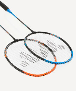 Набор для бадминтона Wish Alumtec 327 (2 ракетки + 2 волана), оранжевый/синий  фото 3