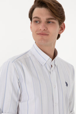 Erkek Mavi Uzun Kollu G_mlek Sepette S_rpriz _ndirim - U.s. polo assn фото 2