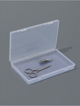 Бокс универс с крышкой 1секц 17,4*10,8*2,6см прозрач пакет накл QF