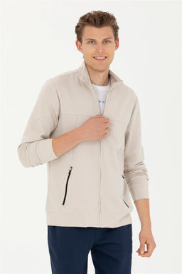 Мужской бежевый вязаный кардиган Неожиданная скидка в корзине