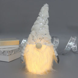 Сувенир новогодний "Лесовичок - Затейник" 41*13 см, Золото (с подсветкой)