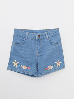 Nak?? Detayl? K?z ?ocuk Jean ?ort