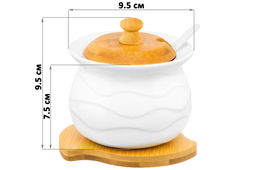 Сахарница Elan Gallery Айсберг волны фарфор 350 мл 11,5×10,5×10,5 см  фото 16