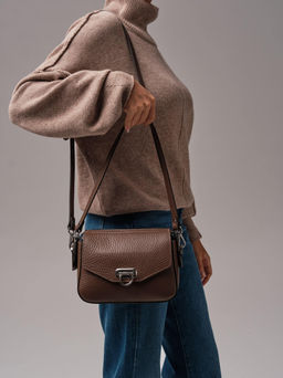 Женская сумка кросс-боди Azaro 3684 коричневый какао соло